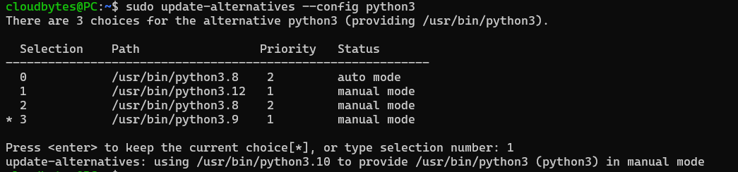 Python alternatives on linux