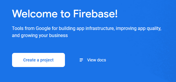 Create a firebase project