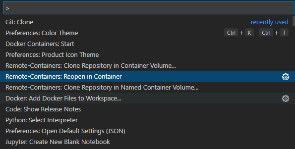 VSCode remote container